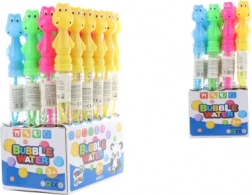 Joc cu bule broască – tub de plastic cu motiv dinozaur, 26 cm