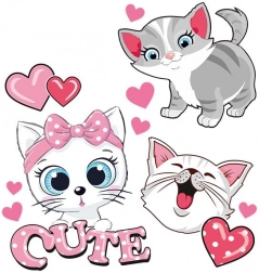 Abțibilduri Pisicuțe Drăguțe pentru Călcat