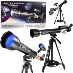 Telescop astronomic educațional din aluminiu 50/500 cu trepied și accesorii