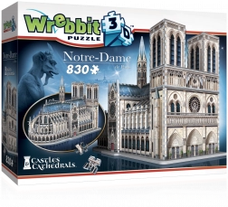 Puzzle 3D catedrala Notre‑Dame de la WREBBIT, 830 piese