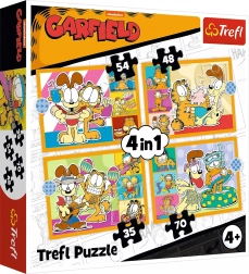 Puzzle TREFL Garfield iubește lasagna 4în1