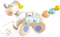 Jucărie de lemn de tras Unicorn