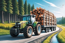 Puzzle Tractor Forestier 100 piese
