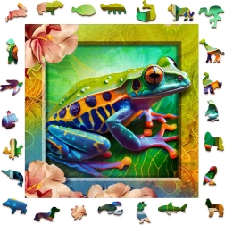 Puzzle din lemn Froggie colorat 250 de piese