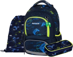 Set școlar OXY NEXT Gamer – rucsac, penar și săculeț pentru încălțăminte