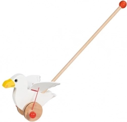 Jucărie de împins din lemn Pescărușul Jonas