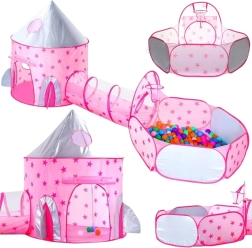 Woopie Cort 3v1 Palatul Prințesei XXL Căsuță Tunel Palatul Usact