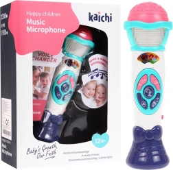 Microfon karaoke pentru copii 12+ luni Schimbare voce + Înregistrare + Sunete luminoase