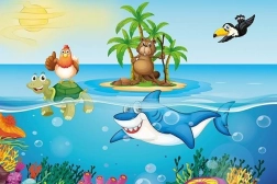 Puzzle din lemn ART PUZZLE Pui în vacanță 50 de piese