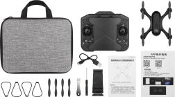 Dron pliabil în controller cu cameră Wi‑Fi 720p și telecomandă