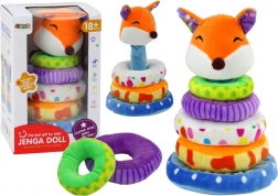 Piramidă educativă din pluș cu vulpiță 27 cm