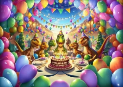 Puzzle sărbătoare dinozauri 50 de piese