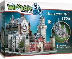 WREBBIT Puzzle 3D Castelul Neuschwanstein – 890 piese