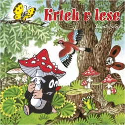 Carte de colorat pătrată Cârtița în pădure