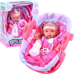 Păpușă cu purtător și accesorii