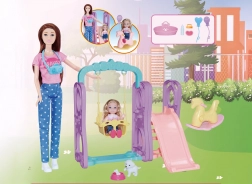 Păpușă pe terenul de joacă 30 cm cu accesorii