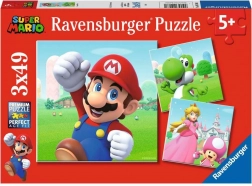 Puzzle pentru copii RAVENSBURGER SUPER MARIO 3×49 piese