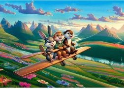 Puzzle Piloți Curajoși 100 piese