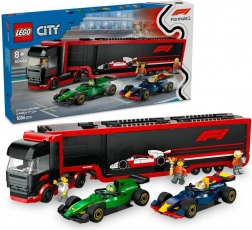 LEGO City F1 camion cu mașini de Formula