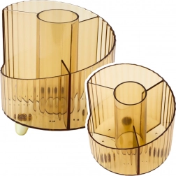 Organizator pentru rechizite transparente galben