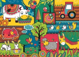 Puzzle Ziua la fermă 60 piese