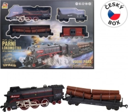 Set tren cu efect de abur pe baterii