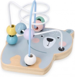 Labirint din lemn cu mărgele în formă de urs