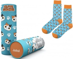 Șosete din bumbac cu pisicuță albastră