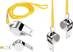 Fluier metalic pe șnur