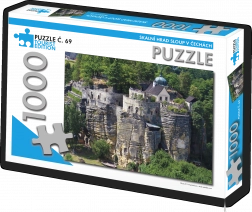 Puzzle turistic Castelul din piatră Sloup în Boemia 1000 de piese