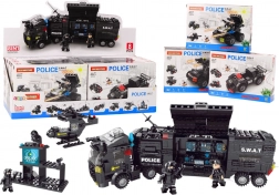 Set de construcție elicopter și barcă de poliție MIX