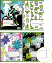 Caiet școlar A5 cu pătrățele Teenage mix