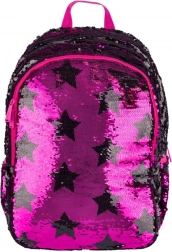 Rucsac școlar cu paiete și model de stele