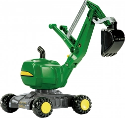 excavator cu pedale pentru copii rolly toys John Deere – verde