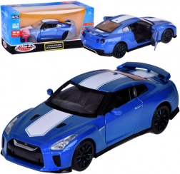 Model auto metalic NISSAN GT‑R 1:32 cu uși deschise și lumini