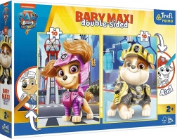 Puzzle reversibile Baby Maxi pentru copii 2×10 – Patrula Căţelușilor Echipa Veselă