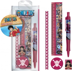 Set școlar ONE PIECE în etui din plastic
