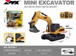 Excavator controlat de la distanță cu elemente metalice