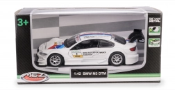 model metalic de mașină bmw m3 dtm 1:42 cu uși care se deschid și mecanism pull-back