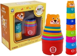 Piramidă de cupe pentru sugari cu numere