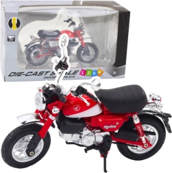 Motocicletă retro metalică roșie 1:12