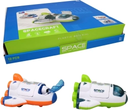 Rachetă spațială cu uși rabatabile cu mecanism cu inerție