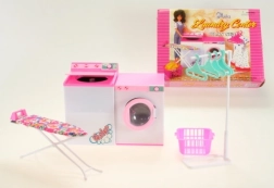 Set de spălătorie Glorie pentru păpuși cu mașină de spălat, uscător și masă de călcat