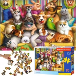 Puzzle 70 piese – animăluțe jucăușe CASTORLAND