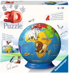 Ravensburger puzzle 3D glob pentru copii, 72 de piese