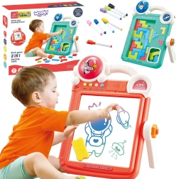 Tablă de desen cu două fețe și joc Tetris 2 în 1 Woopie