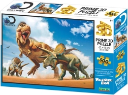 Puzzle 3D T-Rex vs. Triceratops 500 piese