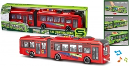 Autobuz dublu articulat – vehicul pentru copii cu sunete și lumini