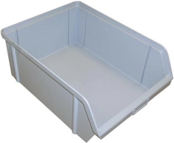 Cutie de depozitare înclinată 150 × 100 × 70 mm, 3 kg, gri, plastic