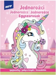 Caiet de colorat cu puncte de unit Unicorni 210 × 276 mm, 32 pagini